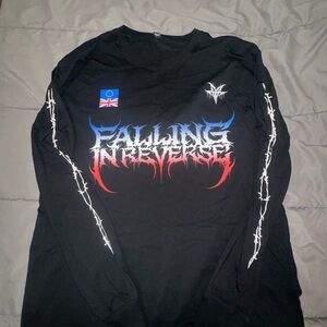 Falling In Reverse Black Long-Sleeve Graphic Shirt